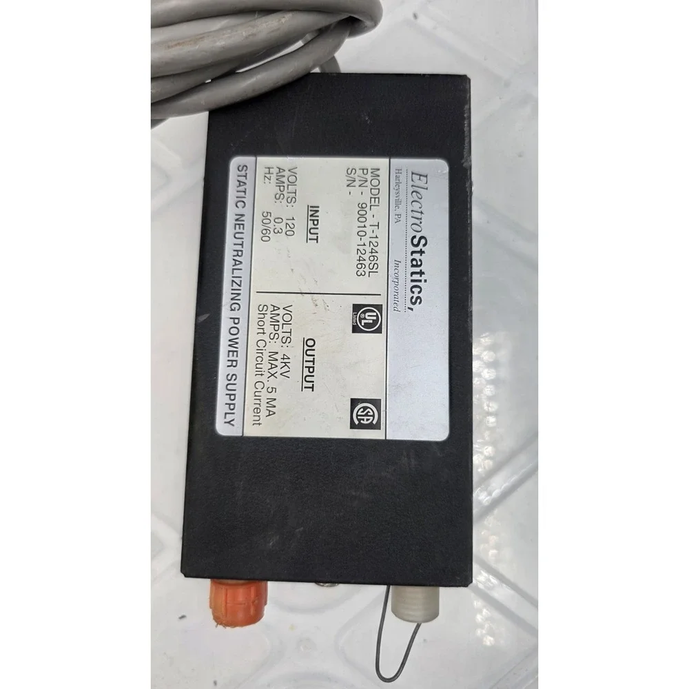 ELECTROSTATICS T-1246SL Static Neautralizing POWER SUPPLY. Used. 120vac